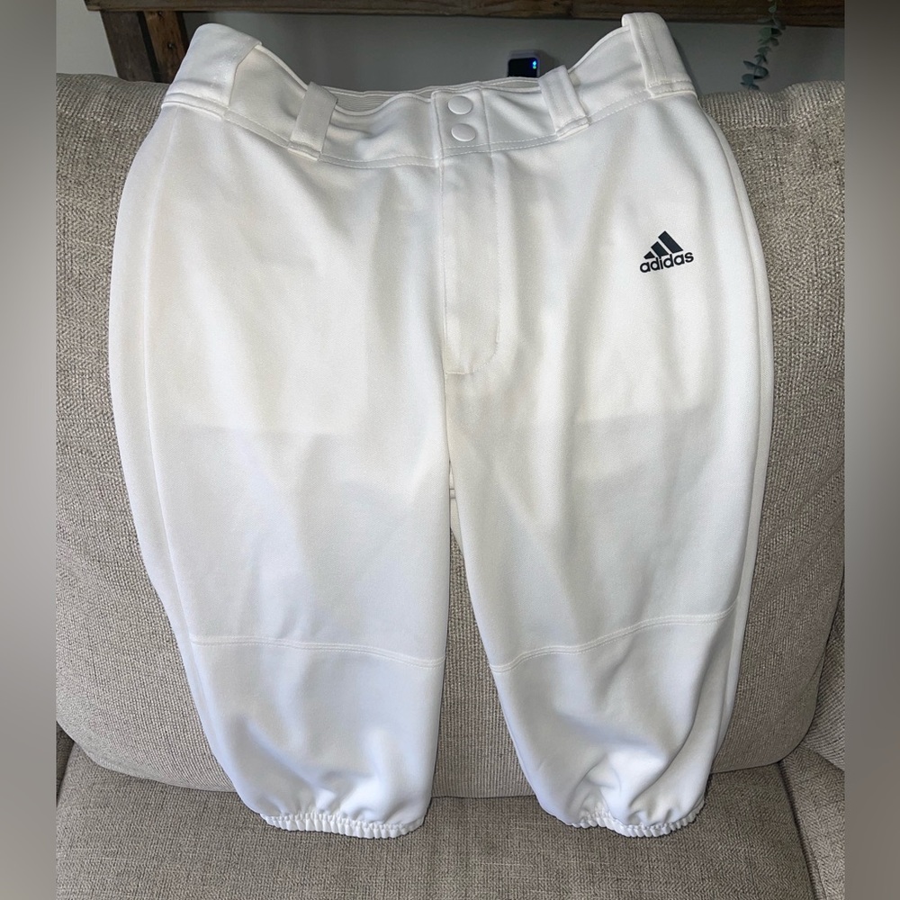 White Adidas baseball knickers